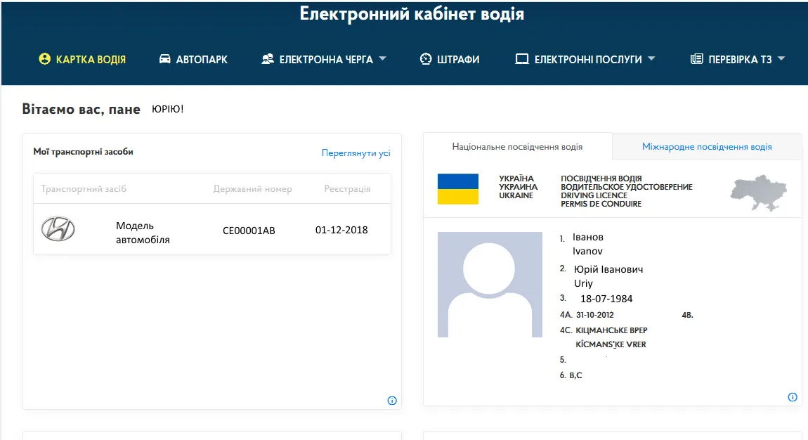 Електронний кабінет водія